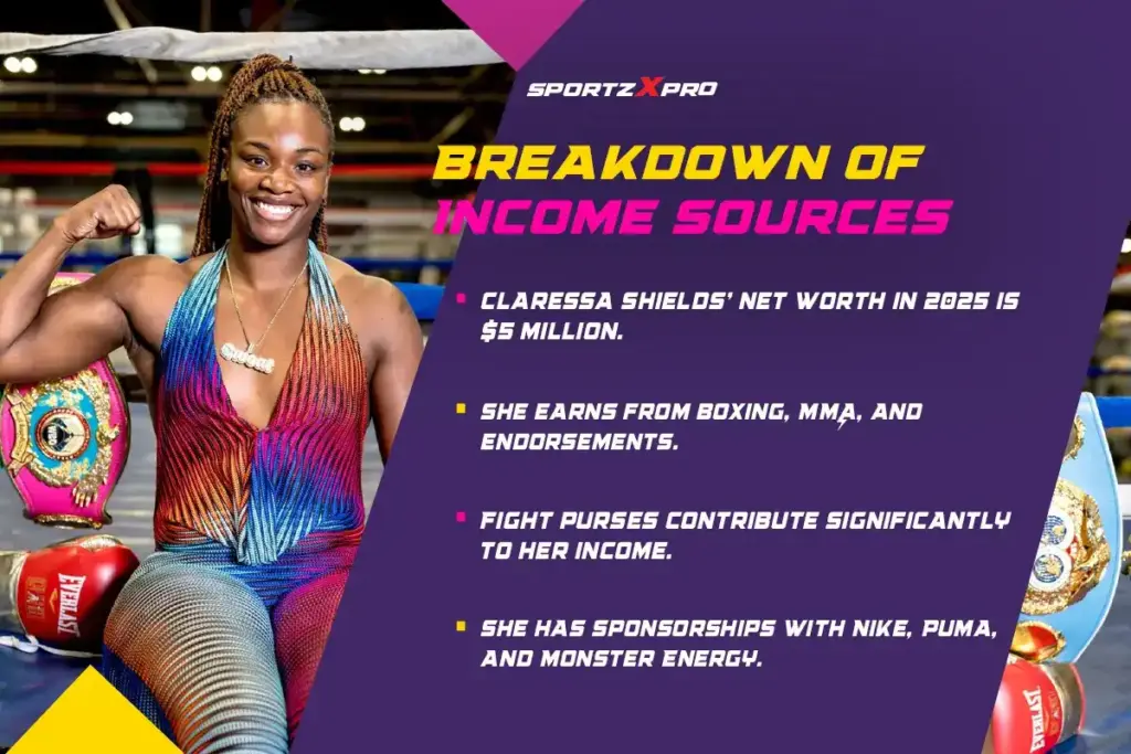 Breakdown of Claressa Shields Income Sources